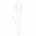 Verstelbaar stalen scharnier M20 voor vleugelpoorten – verzinkt, L150 mm 001-350 (4)