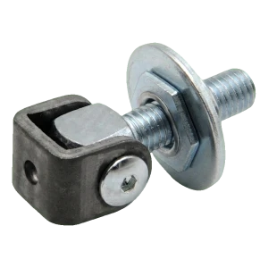 PSG verstelbaar scharnier voor lassen M12 gegalvaniseerd met zwart oog