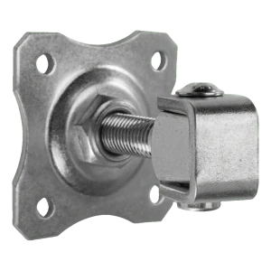 Verstelbaar poorthangscharnier met decoratief schild M16 80×80 mm staal gegalvaniseerd