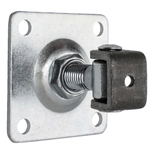 PSG verstelbaar poorthangsel M16 met bevestigingsplaat 100×100×4 mm gegalvaniseerd