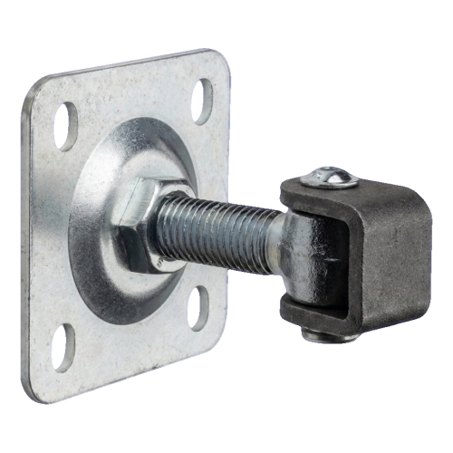 PSG regelbare poortheng M20 met schild 100×100 mm gegalvaniseerd – zwart oor 001-373 (1)