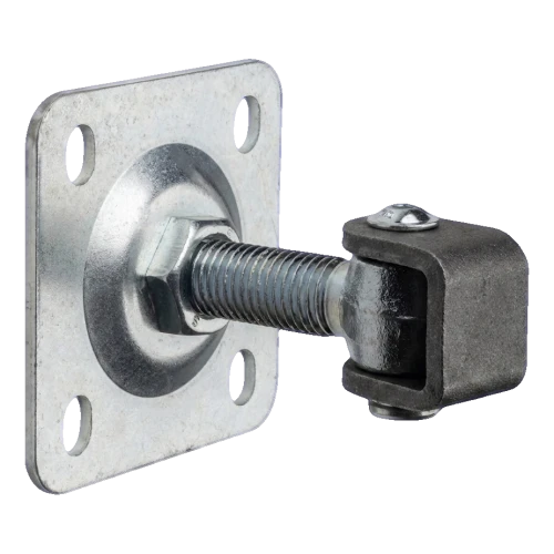 PSG regelbare poortheng M20 met schild 100×100 mm gegalvaniseerd – zwart oor 001-373 (1)