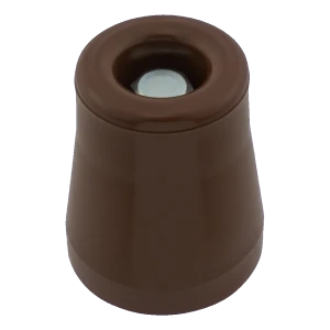 Rubberen deurstop groot bruin Ø49 mm – schroefmontage