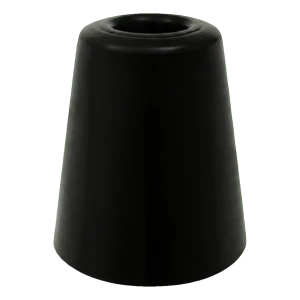 Rubberen vloer deurstop 70 mm zwart – groot, zonder plug