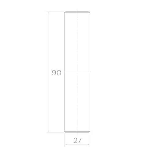 PSG gerolde poortscharnier ø 27 mm – hoogte 90 mm voor vleugeldeurenpoorten 001-475 (2)