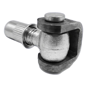 Verstelbaar poort scharnier M12 met klinknagel moer – gegalvaniseerd staal