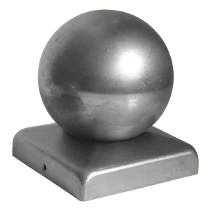 Stalen hekkapje voor paal 50×50 mm met bol ø 50 mm – gegalvaniseerd