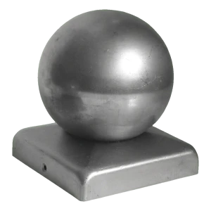Stalen hekpaal afdekking voor paal 50×50 mm met decoratieve bol ⌀ 50