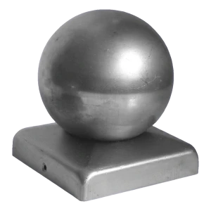 Stalen hekkapje met bol fi 50 mm voor paal 60×60 mm – gegalvaniseerd