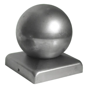 Stalen hekdakje 60×60 mm met decoratieve bol Ø 80 mm
