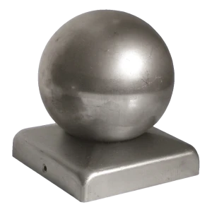 Stalen hekpet met bal voor paal 80×80 mm – ø 80