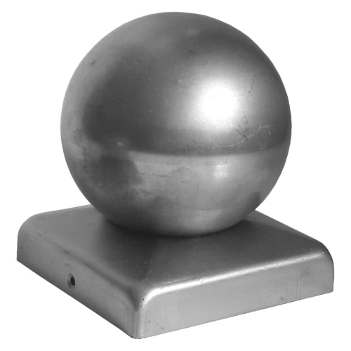 Gegalvaniseerde stalen hekpaal afdekking 80×80 mm met bol Ø 80 mm 001-565 (1)