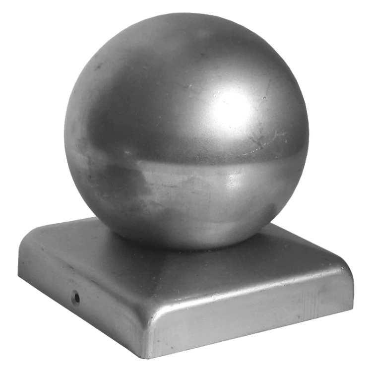 Gegalvaniseerde stalen hekpaal afdekking 80×80 mm met bol Ø 80 mm 001-565 (1)