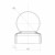 Gegalvaniseerde stalen hekpaal afdekking 80×80 mm met bol Ø 80 mm 001-565 (2)