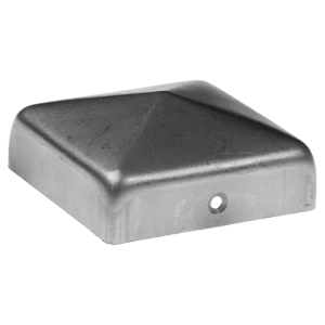 Stalen kap envelopvorm voor hekpaal 120×120 mm – onbehandeld