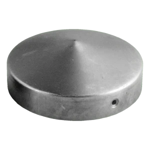 Stalen ronde kap voor hekpaal Ø 60 mm – blank