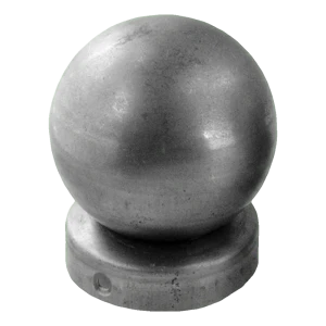 Stalen hekkapje met decoratieve bol fi 60 mm voor ronde paal fi 60 mm