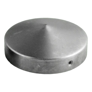 Stalen ronde kap voor hekpaal Ø 77 mm – ruw