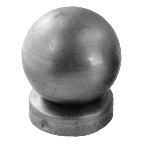 Stalen hekwerkkapje voor paal Ø 48 mm met sierbol Ø 60 mm 001-591 (1)