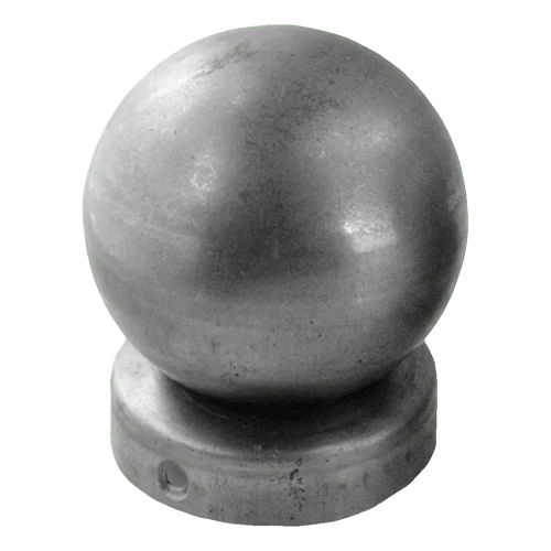 Stalen hekwerkkapje voor paal Ø 48 mm met sierbol Ø 60 mm 001-591 (1)