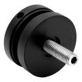 Puntkoppeling voor glas 8-17,52 mm Ø 50/8/M10x50 AISI 304 vlak systeem zwart 000-505 (2)