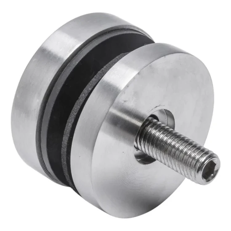 Puntbevestiging voor glas 8-17,52 mm fi 50/8/M8x45 AISI 304 vlak systeem satijn 000-477 (2)