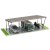 Carport Fotovoltaïsch VICA voor 3 voertuig Zonne-overkapping 2+1 modules GPV-105-09 (1)