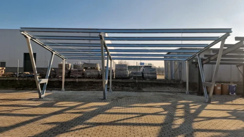 Carport Fotovoltaïsch VICA voor 3 voertuig Zonne-overkapping 2+1 modules GPV-105-09 (6)