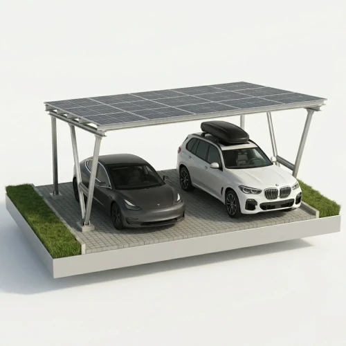 Carport Fotovoltaïsch VICA voor 2 voertuigen SOLO Zonne-overkapping GPV-105-02 (1)