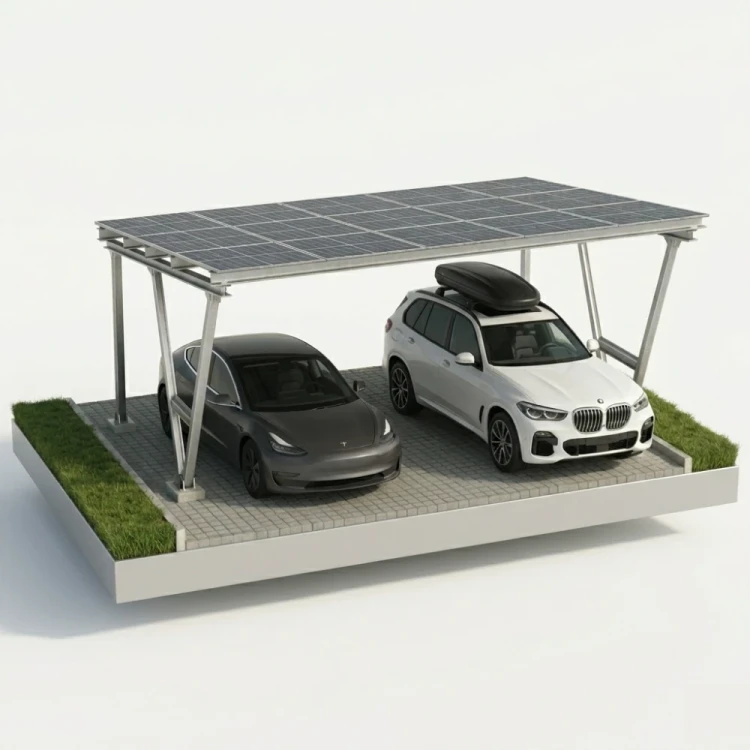 Carport Fotovoltaïsch VICA voor 2 voertuigen SOLO Zonne-overkapping GPV-105-02 (1)