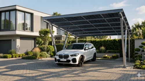 Carport Fotovoltaïsch VICA voor 2 voertuigen SOLO Zonne-overkapping GPV-105-02 (2)