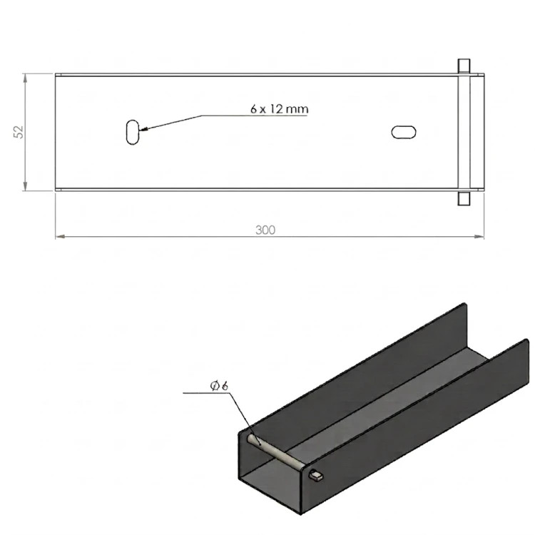 C-profiel verbindingsbeugel voor sokkel 300x50 verzinkt GPV-700-54 (3)