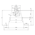 Aluminium trapeziumbrug PV met EPDM H70 L330 voor trapeziumplaat 001-777 (2)