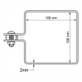 Eindklem voor hekkenpanelen 100x100 mm zwart 000-782 (4)