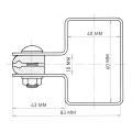 Eindklem voor hekpanelen 60x40 zwart GPV-700-12 (3)