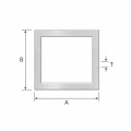 Rechthoekige aluminium buis 25×100×2 mm – gesloten profiel EN AW-6060, L=2000 mm 001-855 (2)