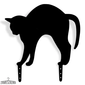 Tuinverschrikker stalen Kat met Gebogen Rug L 38×36 cm