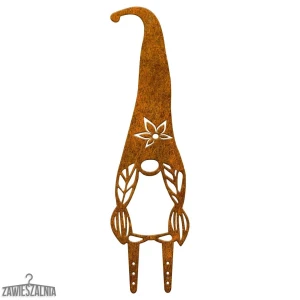 Hangdecoratie – stalen tuinornament Kabouter Apsik XL 16×57 cm