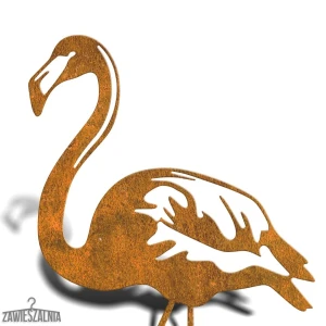 Zawieszalnia – tuinornament Flamingo XXL van cortenstaal 97 cm