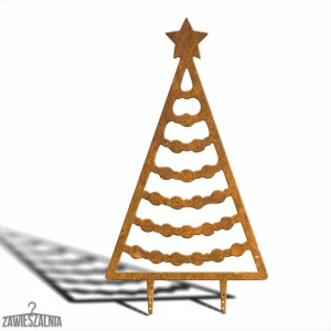 Zawieszalnia – tuindecoratie kerstboom van cortenstaal XXL 92 cm met kettingmotief