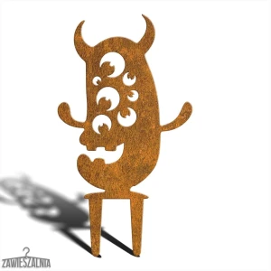 Zawieszalnia – tuindecoratie van Corten staal 'Monsterlijk Monster Bazyl' XL 39 cm