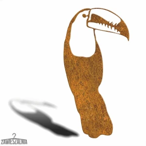 Zawieszalnia – tuingersieraad Toekan van Corten staal L 23×45 cm
