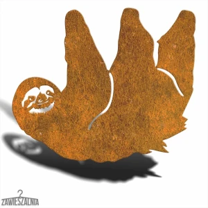 Tuinornament – hangende luiaard XL van Corten staal 55×48 cm