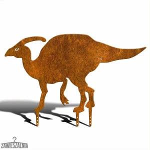Zawieszalnia – tuindecoratie stalen dinosaurus Parasaurolophus XXL 90 cm corten