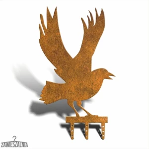 Zawieszalnia – vogelafschrikker tuin Raaf XL 38×64 cm cortenstaal met patina