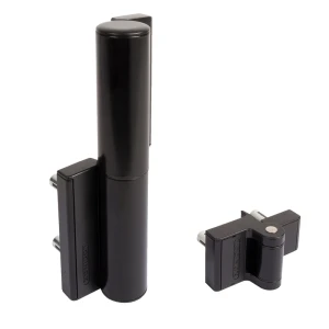 Locinox PUMA – hydraulische zelfsluiter en 180° scharnier voor poorten zwart RAL 9005