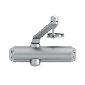 LOB DC120 – opbouw deurdranger EN2/3/4 met schaararm, zilver