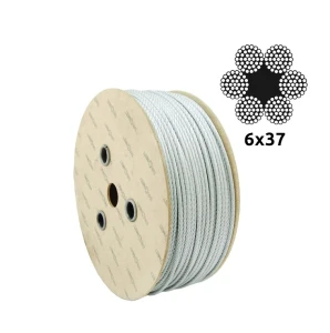 Verzinkte staalkabel Ø10,0 mm 6×37 met vezelkern FC
