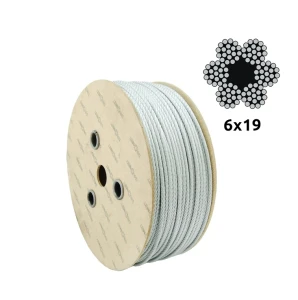 Verzinkte stalen kabel Ø10,0 mm 6×19 met vezelkern FC