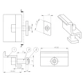Eindklem 30mm met schroef en inzetstuk PV-03-22 (2)